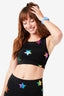 UpLift Sports Bra in Black Rainbow Star Foil