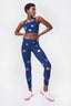 UpLift Sports Bra in Navy Rainbow Star Foil