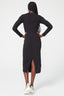 Long Sleeve Rib Dress in Black