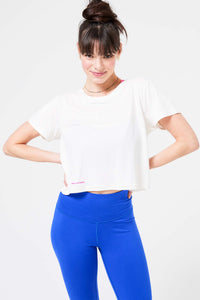 WorkIt Crop Tee in Sugar Swizzle (Old)