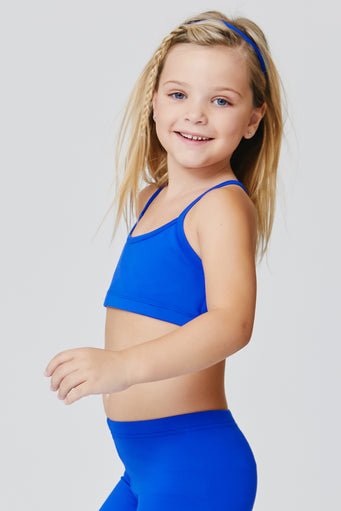 Girls TLC Y-Back Bralette in Electric Blue