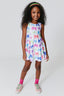 Kids Skater Dress in White Fancy Bows