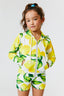 Kids Oversized Zip Hoodie in Lemon Spritz