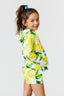 Kids Oversized Zip Hoodie in Lemon Spritz