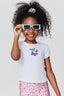 Kids Baby Tee in Neon Butterfly