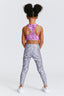 Terez x Hally Hair Kids Leggings in Silver Glitter