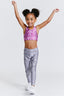 Terez x Hally Hair Kids Leggings in Silver Glitter