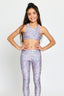 Kids Sports Bra in Classic Rainbow Glitter