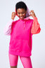 Colorblock Hoodie in Bougainvillea